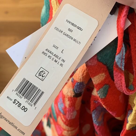 BCBGeneration Women's High Waisted Tie Front Pant with Pockets size large nwt - Picture 4 of 6